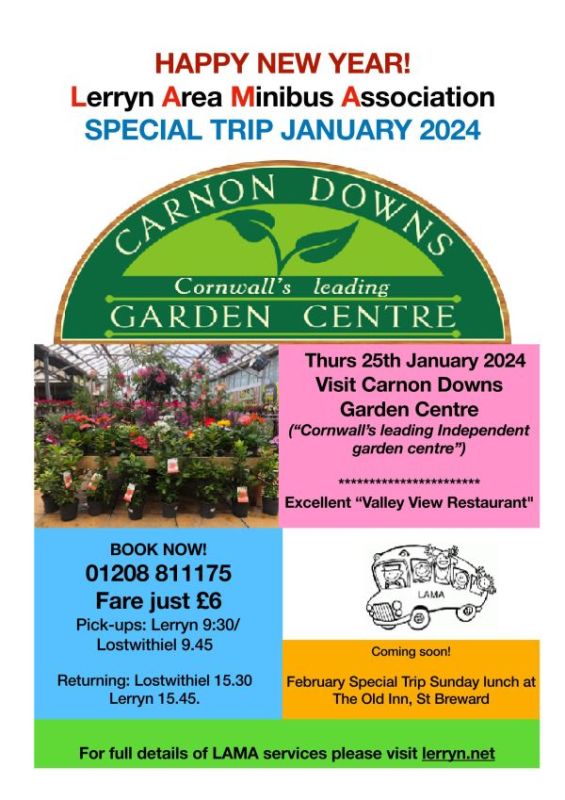 LAMA Carnon Downs Garden Centre Special Trip